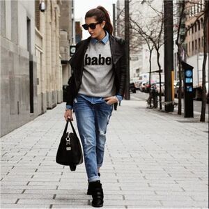 7 For Mankind Josefina Skinny Boyfriend Distressed Jeans